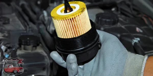 Oil filter replacement at BZ Kustomz Mesa